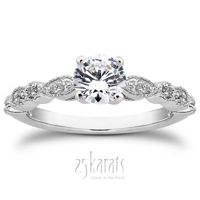 Vintage Design Petite Diamond Engagement Ring (0.12 t.c.w.)