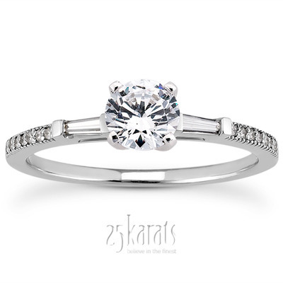 Multi Shape Pave Set Diamond Engagement Ring (0.15 ct. t.w.)