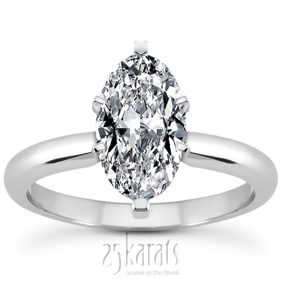 Marquise Solitaire Diamond Bridal Ring