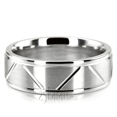 Classic Carved Design Wedding Ring 