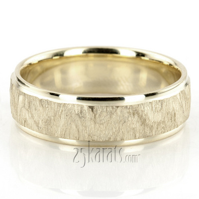 Classic Basic Carved Wedding Band 