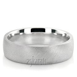 Angle Satin Plain Wedding Band