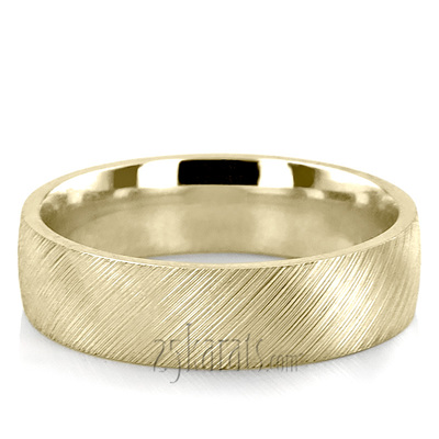 Angle Carbide Plain Wedding Ring