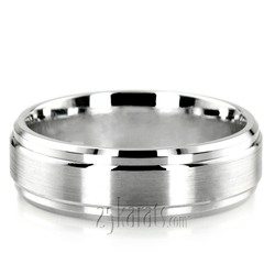 Double Bevel Edge Wedding Ring