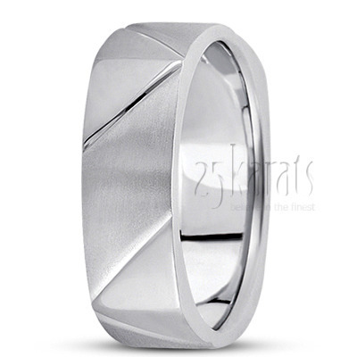 Symmetrical Finish Square Wedding Band 