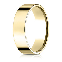 Benchmark Plain Flat Comfort Fit Wedding Band