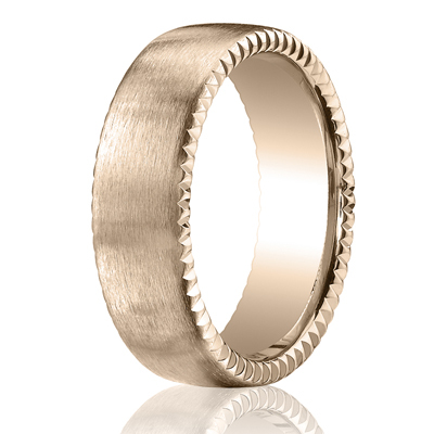 Benchmark 7.5mm Satin-Finished Rivet Coin Edging Band