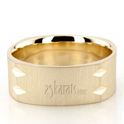 Square Designer Wedding Band