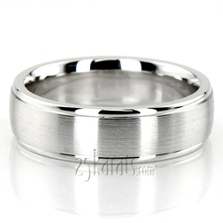 Classic Round Satin Finish Wedding Band 