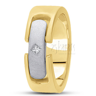 Refined Princess Diamond Wedding Band