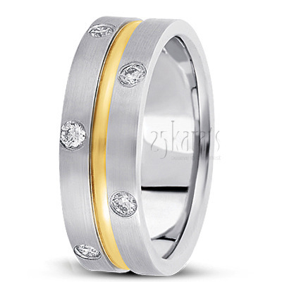 Symmetrical Diamond Wedding Band