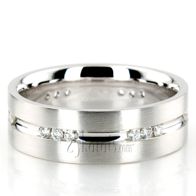 Channel-set Diamond Wedding Band 