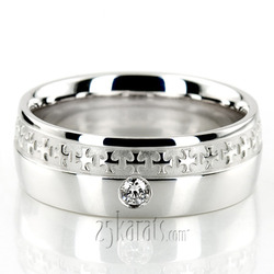 Christian Diamond Wedding Band