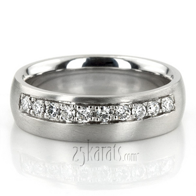 Pave Set Diamond Wedding Band