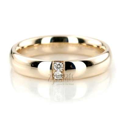 Double Row Diamond Wedding Band