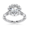 Wrap Set Halo Center Diamond Engagement Ring (2ct)