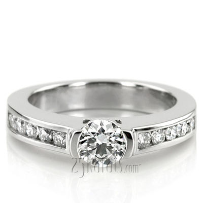 Round Cut Channel Set Diamond Engagement Ring (0.30 ct. tw.)