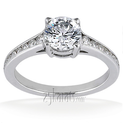 Classic Basket Center Diamond Engagement Ring (0.17 ct. t.w.)