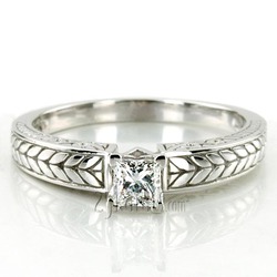 Prong Set Solitaire Antique Diamond Engagement Ring