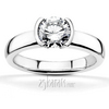 Half Bezel Set Solitaire Engagement Ring (0.66 ct. - 0.85 ct.)