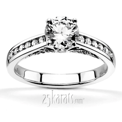 Cathedral Channel Set Diamond Engagement Ring (1/3 ct. t.w.)