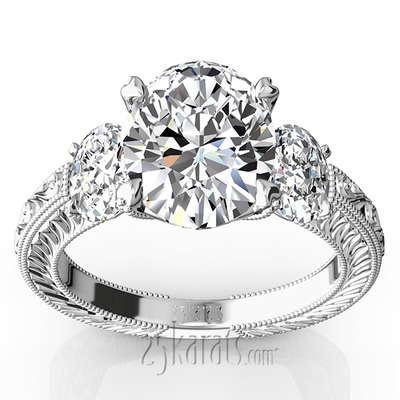 Antique Three Stone Engagement Ring (0.70ct. tw.) 
