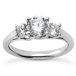 Contemporary Three-Stone engagement Ring (0.70ct)