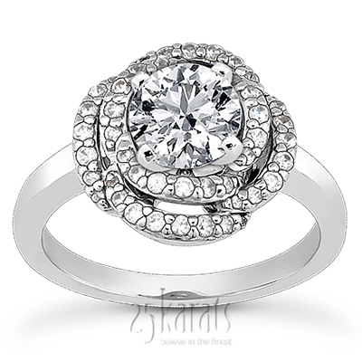 Fancy Halo Style Diamond Engagement Ring (0.43 ct. tw.)