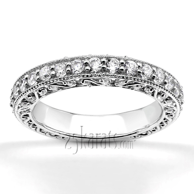 Filigree Scroll Work Diamond Anniversary Wedding Band (1.00 ct. t.w.)