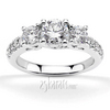 Trellis Setting Three Stone Diamond Engagement Ring (0.50 ct. tw. )