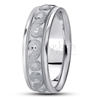 Exquisite S-Cut Fancy Designer Wedding Band 