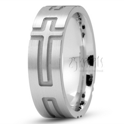 Cross Design Fancy Wedding Band