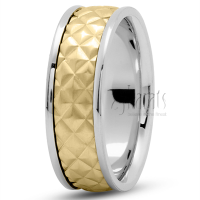 Fine Embossed Wedding Band