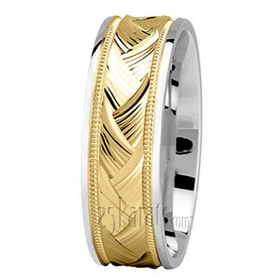 Fancy Incised Designer Wedding Band