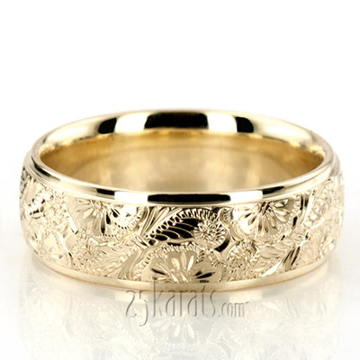 Trendy Floral Wedding Band