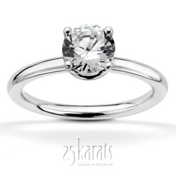 Designer 4 Prong Solitaire Engagement Ring