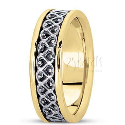 Chic Celtic Handmade Wedding Band 