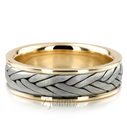 Double Line Braided Wedding Band