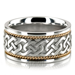 Embossed Celtic Wedding Band