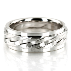 Zig-Zag Cut Handcrafted Wedding Band