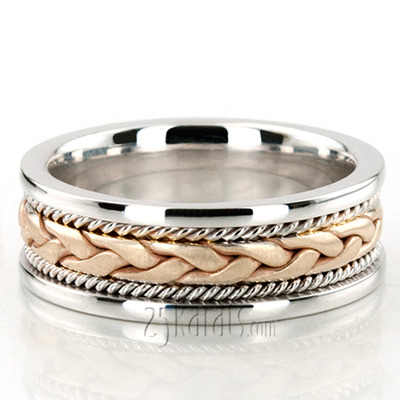 Braided Elegant Hand Woven Wedding Band 