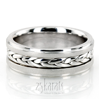 Braided Custom Hand Woven Wedding Ring 