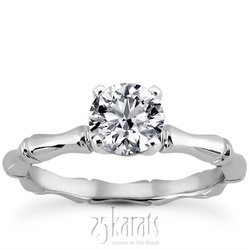 5 mm Moissanite Solitaire Bridal Ring