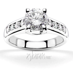 5 mm Moissanite Trellis Round Cut Channel Set Diamond Bridal Ring (0.30 tcw.)