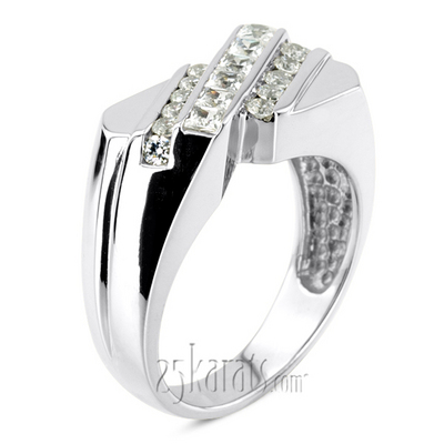 0.91 ct. Multi-Shape Channel Set Diamond Men Band