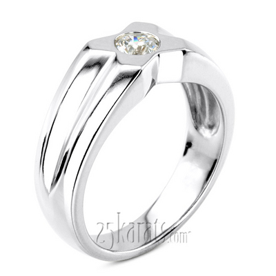 0.35 ct. Solitaire Diamond Men's Ring