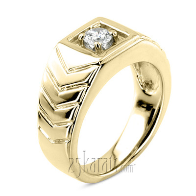 0.35 ct. Solitaire Diamond Men's Ring