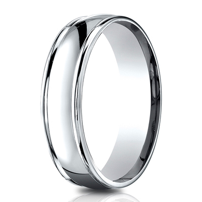 Light Comfort High Polish Finish Round Edge Design Band