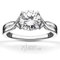 Infinity Design Solitaire Engagement Ring