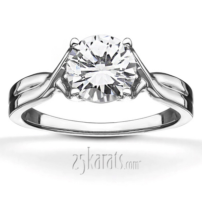 Infinity Design Solitaire Engagement Ring